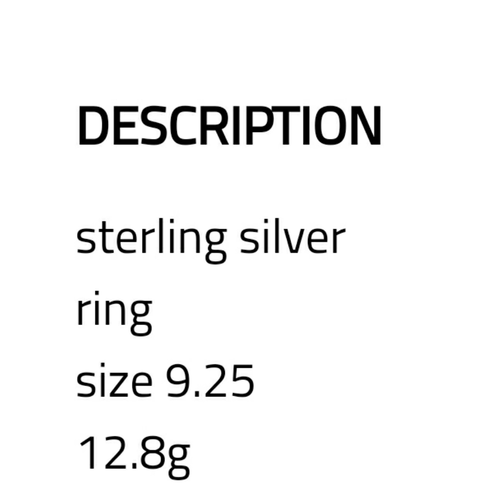 Mexico .925 Solid Sterling Silver Dome Ring 9.25 - image 7